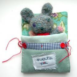 Crochet Amigurumi Rabbit Doll in a Cosy Sleeping Bag